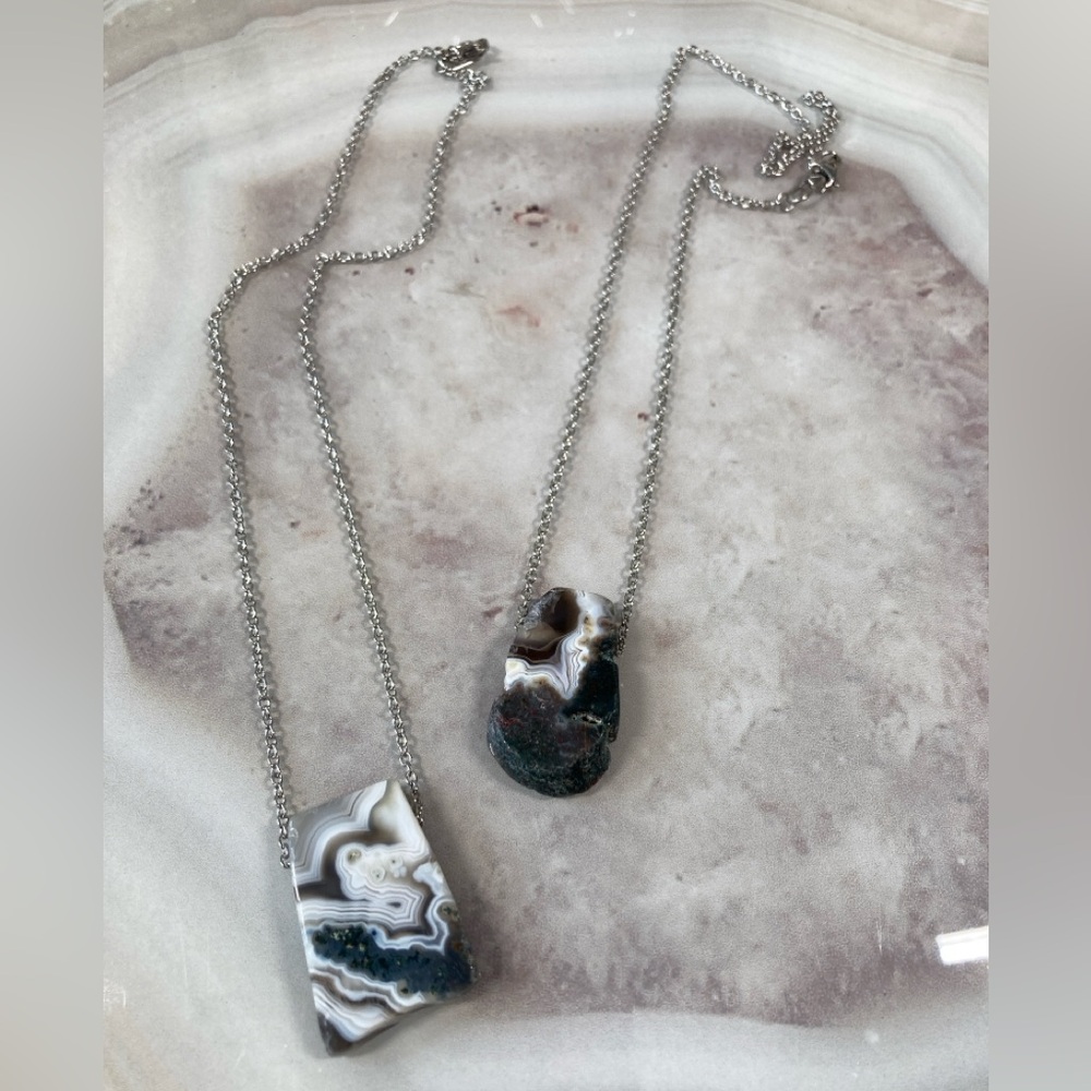 ✨Handmade Agate Pendant Necklace